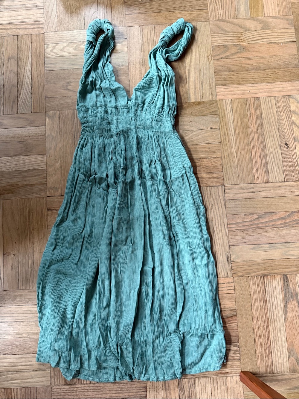 Sea moss Green Sleeveless Summer Dress